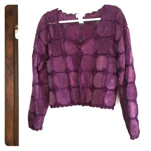 I call it my purple patchwork Bolero jacket